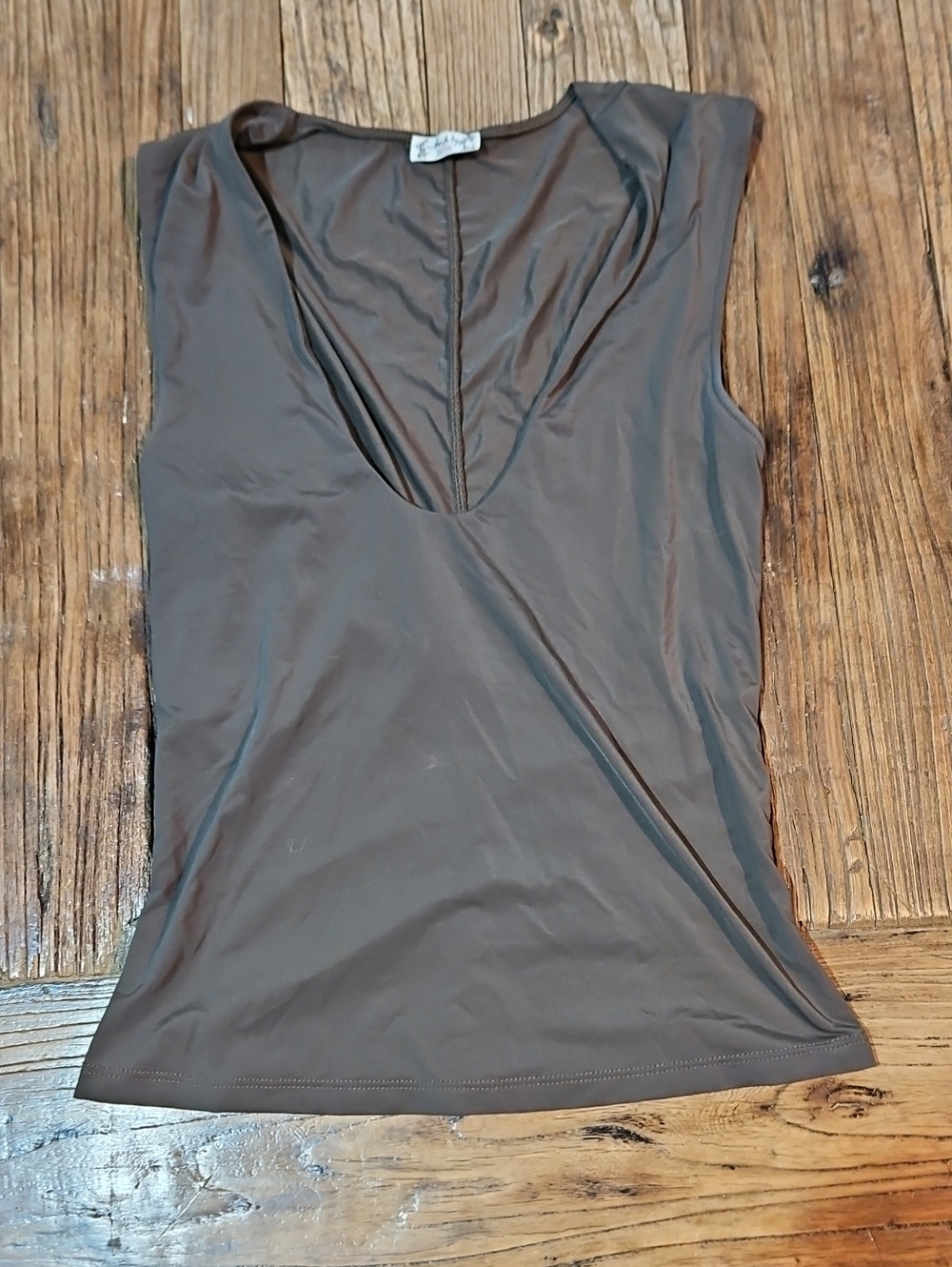 Free People Brown Sleeveless V-Neck Camisole Brown Size XS